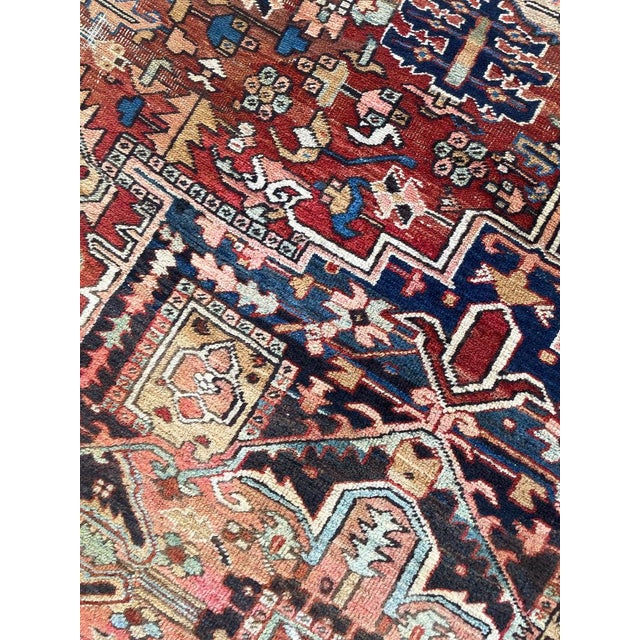 Antique Heriz Fantastic Personality & Colors, C. 1910-20's Rug 9 x 12 For Sale - Image 9 of 16