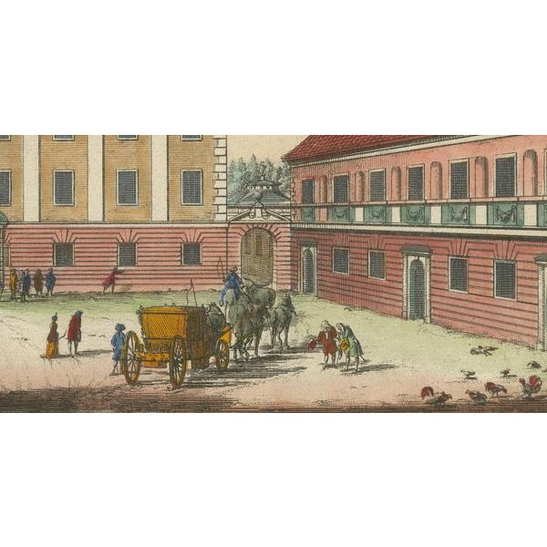 Willem Swidde, Rosersberg Palace in Sweden: Dual Perspectives, 1695, Print For Sale - Image 4 of 7