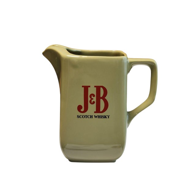 Mid-Century Modern Vintage English J & B Scotch Whisky Pub Water Pitcher For Sale - Image 3 of 6