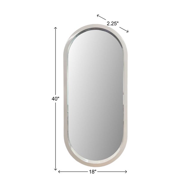 Osman Glossy Chalk Wall Mirror For Sale - Image 11 of 11