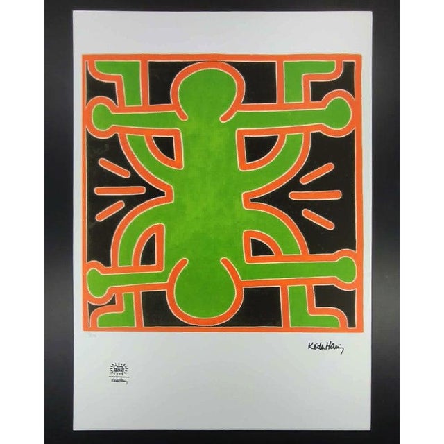 Mid-Century Modern After Keith Haring, Figurative Composition, 1990s, Limited Edition Lithograph For Sale - Image 3 of 9