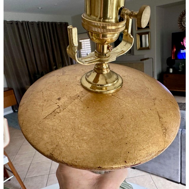 Pair of Large Murano Olive Grey Cased Glass Table Lamps For Sale - Image 11 of 17