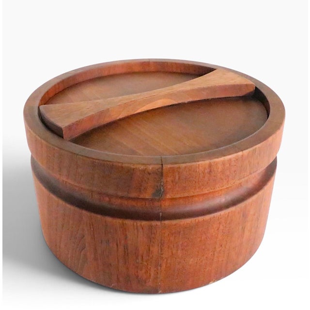 Mid 20th Century Mid 20th Century Danish Modern Teak Ice Bucket For Sale - Image 5 of 10