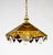 Mid 20th Century Paneled Amber Glass Pendant Light With Crystal Accents For Sale - Image 13 of 13