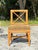 Wood Vintage Coastal Target Back Rattan Chair For Sale - Image 7 of 9