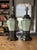Morris Greenspan Vintage Morris Greenspan Hollywood Regency Ceramic Pierced Bronze Celadon Lamps - a Pair For Sale - Image 4 of 9