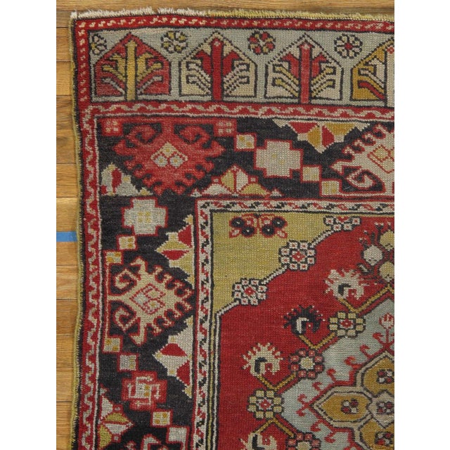 Antique Turkish Oushak Runner, Handmade Oriental Rug Coral. Brown, Yellow, Beige For Sale - Image 9 of 18