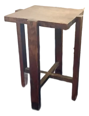 Antique Arts and Crafts Wood Side Table, Plant Stand