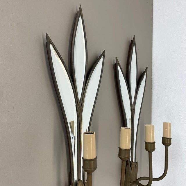 1970s French Bronze Theatre Wall Lights, 1970, Set of 2 For Sale - Image 5 of 18