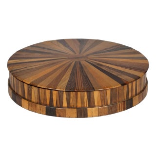 Mid 19th Century French Specimen Wood Round Box For Sale