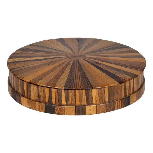 Mid 19th Century French Specimen Wood Round Box For Sale