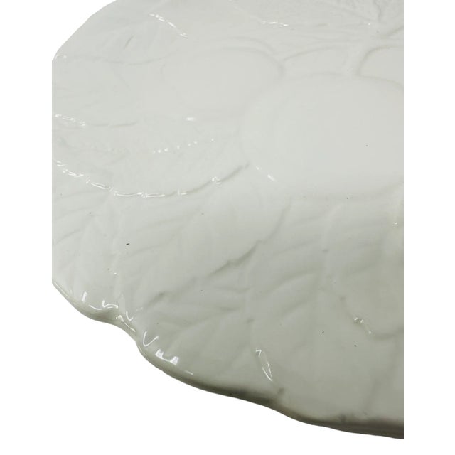 Ceramic Vintage Made in Japan Ceramic Peach, Strawberry, Pear, and Plum Leaf Plates - a Set of 8 For Sale - Image 7 of 10