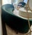 A.Rudin curved sofa transforms furniture into a luxurious gem. Velvet emerald green fabric bold without being loud. A...