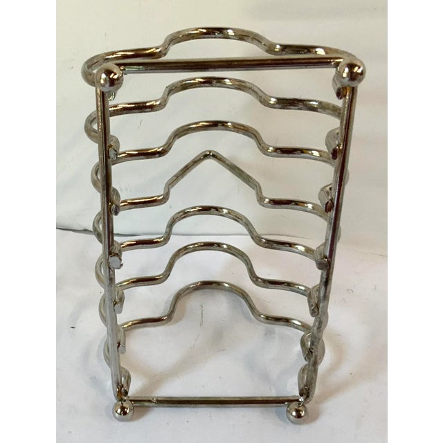 Metal Vintage English Silverplate Toast Rack For Sale - Image 7 of 9