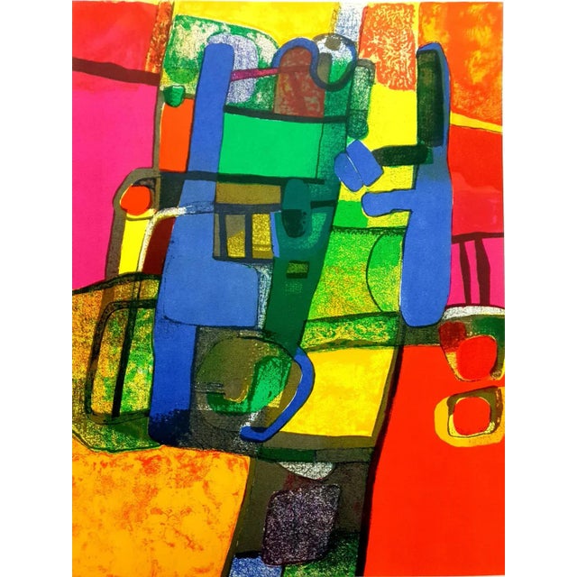 Orange Maurice Estève - Composition - Original Lithograph 1969 For Sale - Image 8 of 8