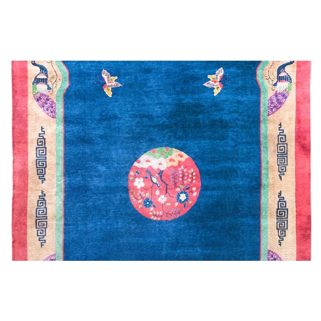 Textile Early 20th Century Chinese Art Deco Rug For Sale - Image 7 of 15