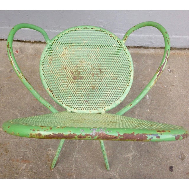 Rustic Green Metal Butterfly Chair For Sale - Image 10 of 12