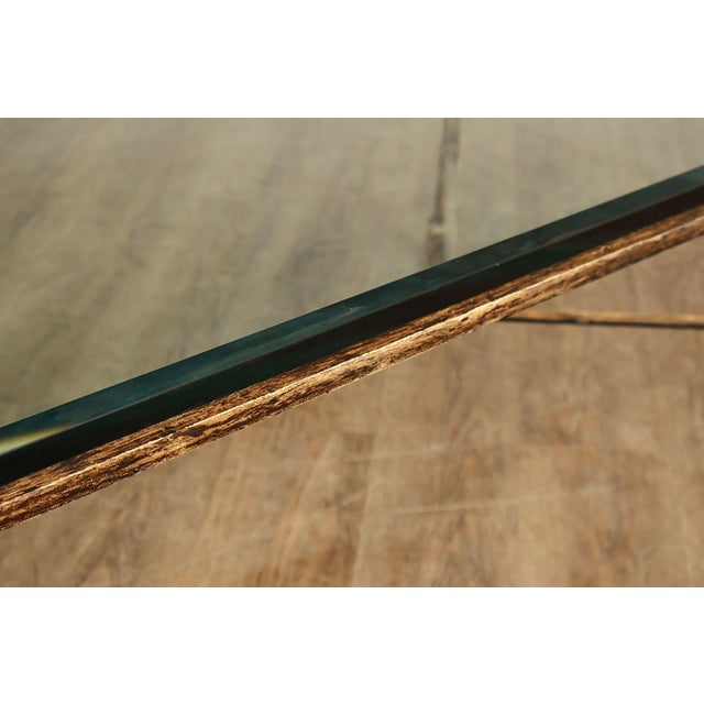 Minton Spindell 'Durant' Glass Top Iron Coffee Table For Sale - Image 11 of 18