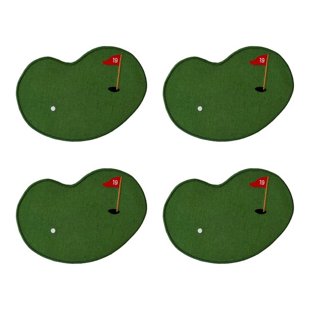 Golf Cocktail Napkins- Set of 4 For Sale