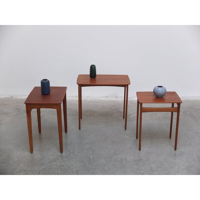 Nesting Tables in Teak and Oak by Svend Åge Madsen, 1960s, Set of 3 For Sale - Image 9 of 16