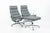 Pair Eames Soft Pad Recliners With Ottoman for Herman Miller, Gray Leather Aluminum Group For Sale - Image 10 of 17