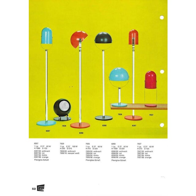 Space Age Turquoise Acrylic Glass Floor Lamp attributed to Cosack, 1970s For Sale - Image 9 of 11