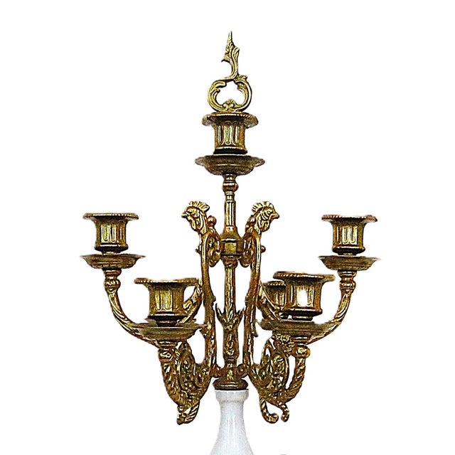 FREE SHIPPING ANYWHERE IN THE CONTINENTAL US! This is a vintage Brevettato Italian candelabra with cherubs. 20th century....