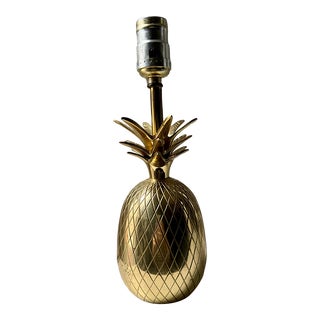 Mid-Century Brass Pineapple Lamp For Sale