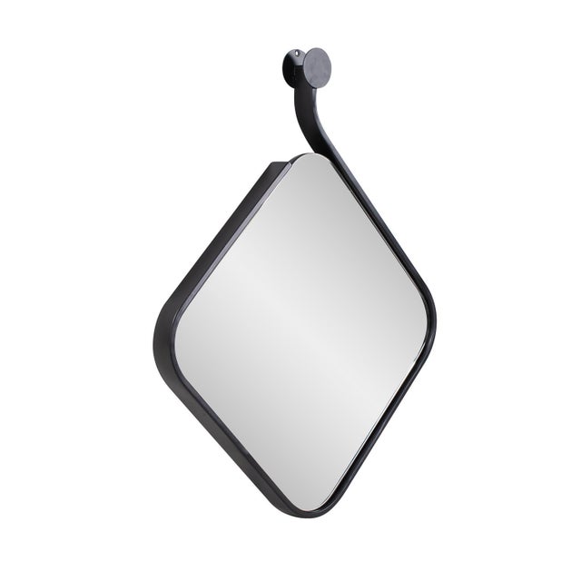 Black Hudson Squared Metal Mirror For Sale - Image 8 of 10