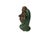 Ceramic Joyful Laughing Buddha Gloss Dark Jade Green Robe Ceramic Coin Bat Ru Yi Figure For Sale - Image 7 of 12