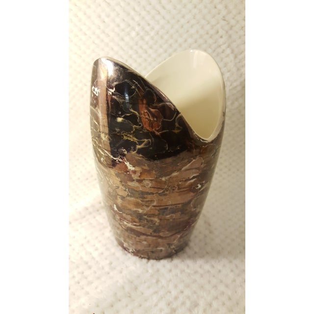 McCoy Pottery Cascade Metallic Glaze Vase For Sale In Nashville - Image 6 of 6