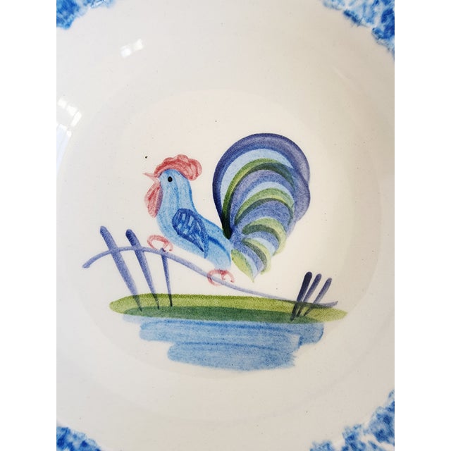 Ceramic Vintage Los Angeles Pottery Laurie Gates Rooster Bowls-Set of 4 For Sale - Image 7 of 12