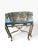 Vintage Pair of Hollywood Regency Style Wrought Iron Side End Tables With Heavy Octagonal Glass Tops For Sale - Image 4 of 12