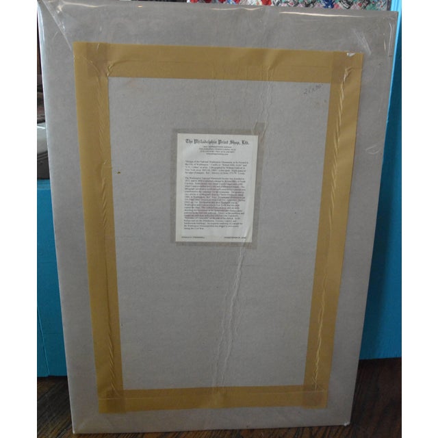 White Mid-19th Century Washington Monument Broadside Lithograph For Sale - Image 8 of 10