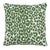 Schumacher Iconic Leopard 22" Pillow in Green For Sale
