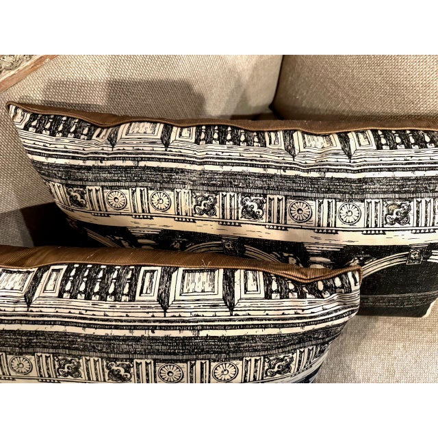 1960s Fornasetti "Architectura" Pillow For Sale - Image 5 of 7