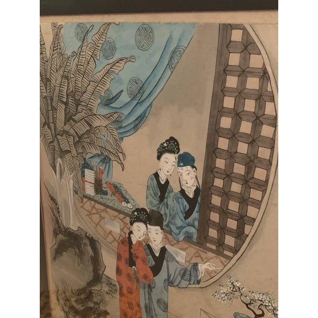 Late 19th Century Antique Japanese Gouache on Paper For Sale - Image 5 of 12