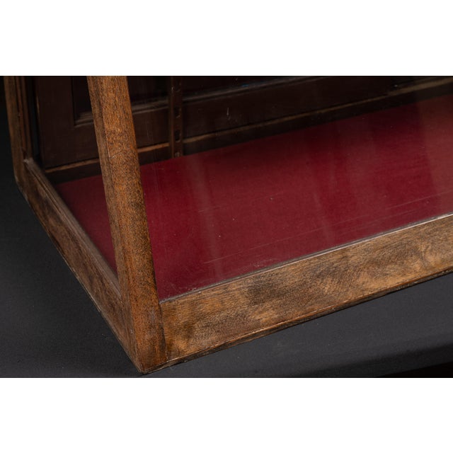 Antique Two-Tier Oak and Glass Display Case For Sale - Image 12 of 15