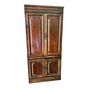 Hooker Furniture Solid Cherry Wood Armoire - Vintage Late 20th Century