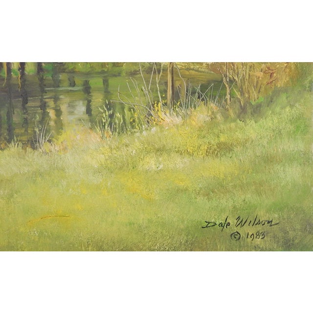 American 1980s Secluded Homestead Oil Painting For Sale - Image 3 of 4