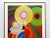 This Sonia Delaunay rare vintage 1980 Pace Editions lithograph print custom framed large Modernist exhibition poster "...