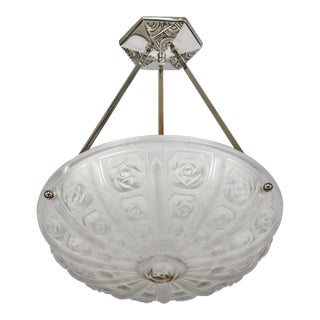 1930s French Art Deco Pendant Light by Sevb & Gillen France - 2 Available For Sale