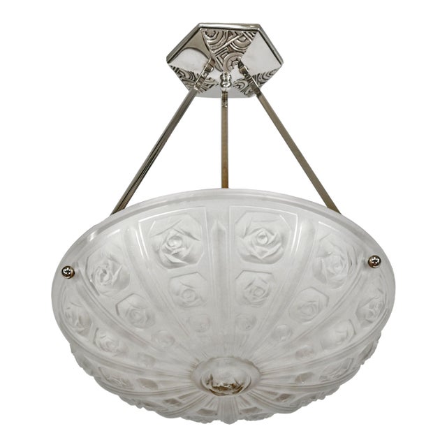 French Art Deco Pendant Light by Sevb & Gillen 1930 France - 2 Available For Sale