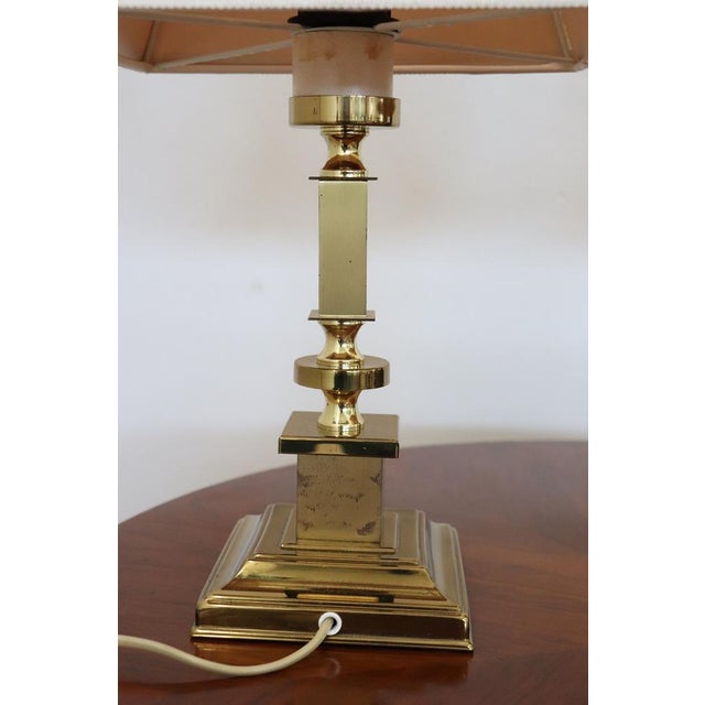 Golden Bedside Table Lamps, 1970s, Set of 2 For Sale - Image 10 of 17