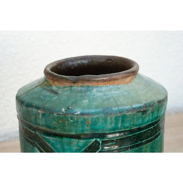 Forest Echo Glaze Asian Vase For Sale - Image 4 of 8