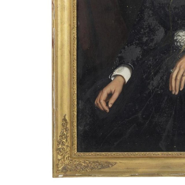 J. Stewart, Portrait of a Lady, Oil on Canvas For Sale - Image 3 of 6
