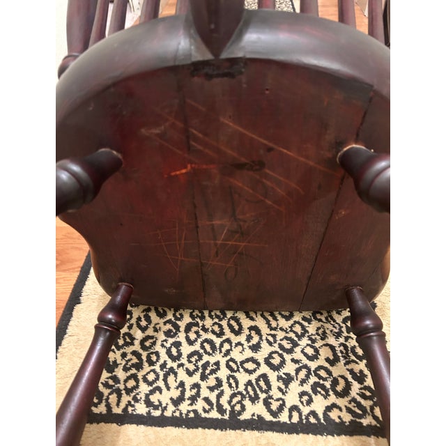 Antique Ladies Armed Windsor Fiddle Back Chair, Mahogany. For Sale - Image 12 of 12