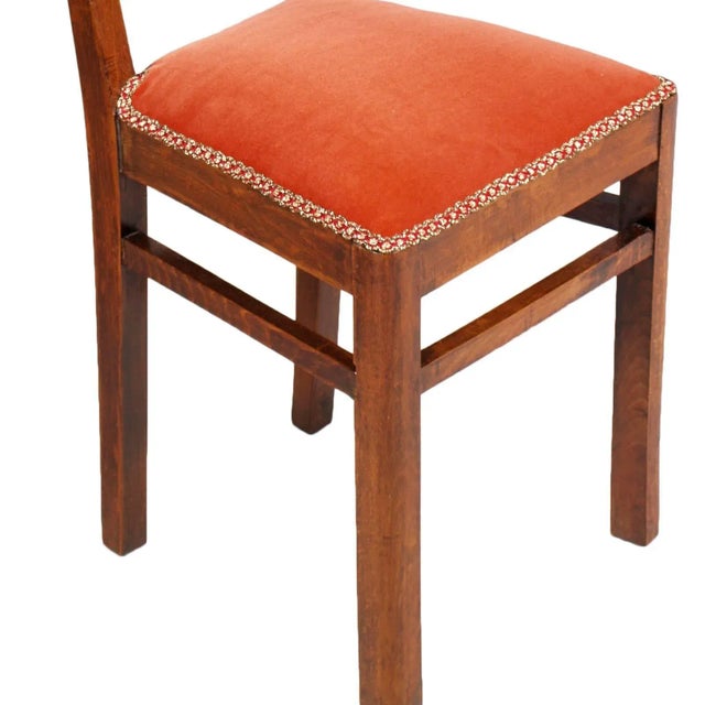 Set of Art Deco Walnut Chairs For Sale - Image 3 of 7