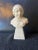 French Marble and Alabaster Must of Young Girl in Bonnet For Sale - Image 3 of 8