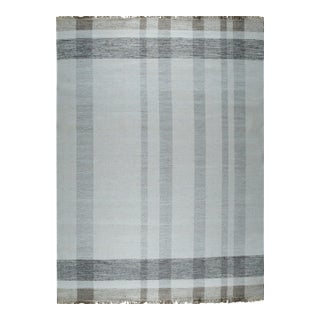 9x12 Giselle Serene Multicolor Geometric Modern Flatweave Wool Carpet Rug For Sale